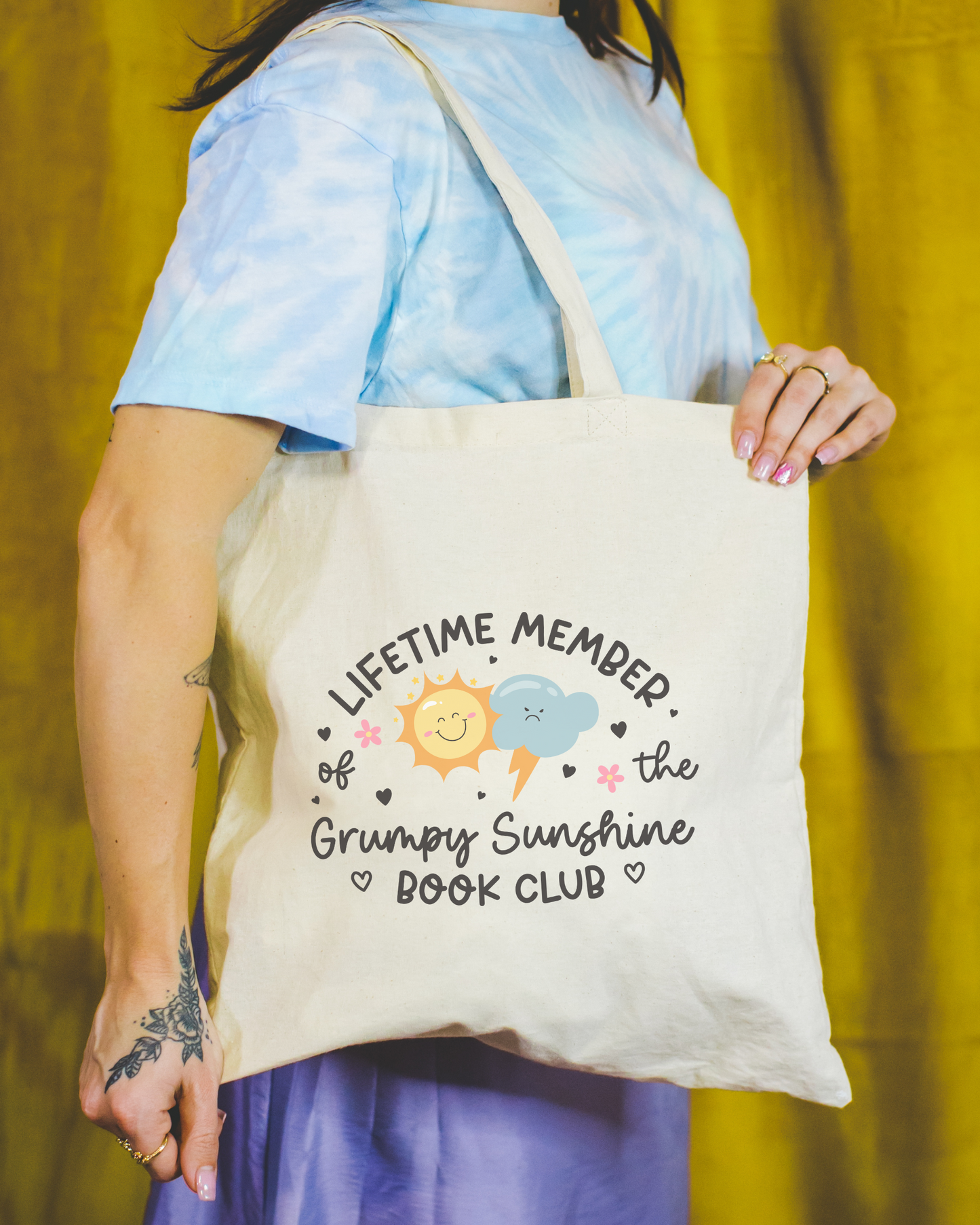 Grumpy Sunshine Book Club Tote Bag