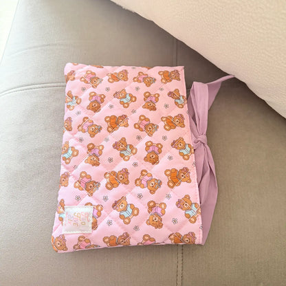 Cozy Reading Bears Quilted Book Sleeve