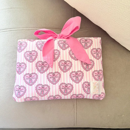 Pink Bookworm Book Sleeve