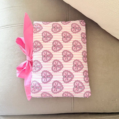Pink Bookworm Book Sleeve
