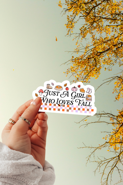 Just A Girl Who Loves Fall Sticker