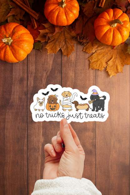 No Tricks Just Treats Sticker