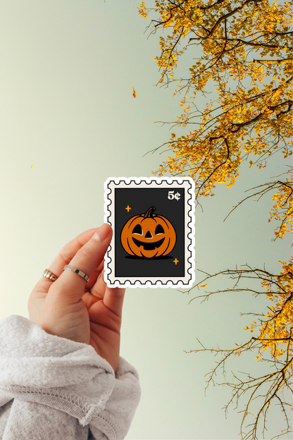 Jack O' Lantern Stamp Sticker
