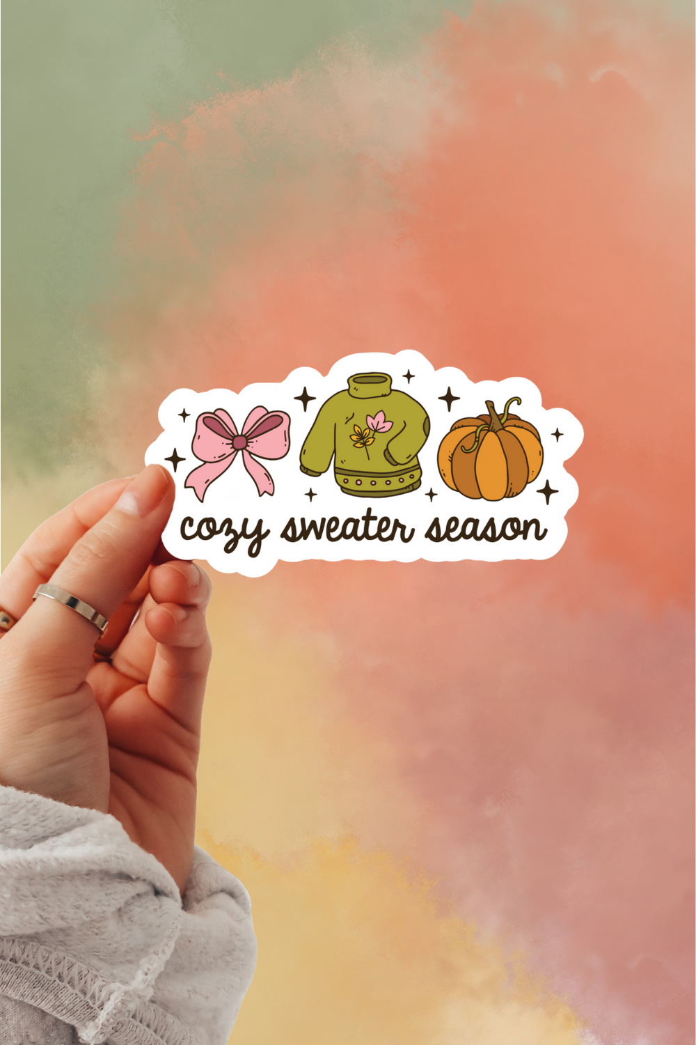 Cozy Sweater Season Sticker