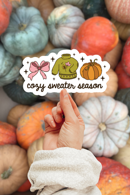 Cozy Sweater Season Sticker