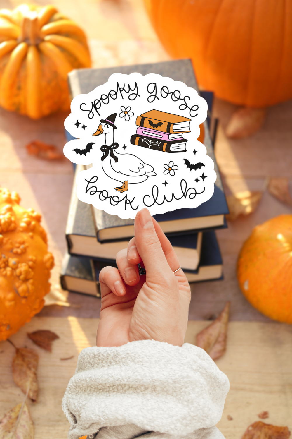 Spooky Goose Book Club Sticker