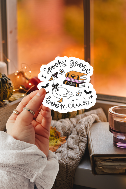 Spooky Goose Book Club Sticker