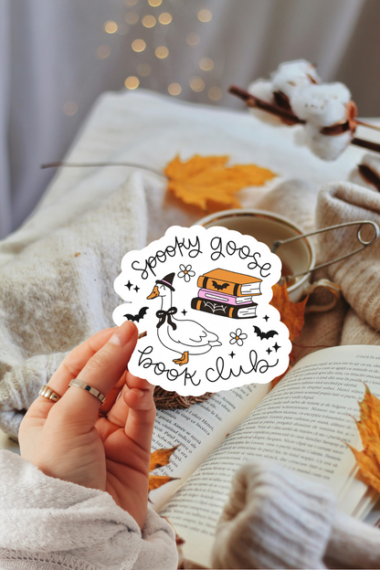 Spooky Goose Book Club Sticker