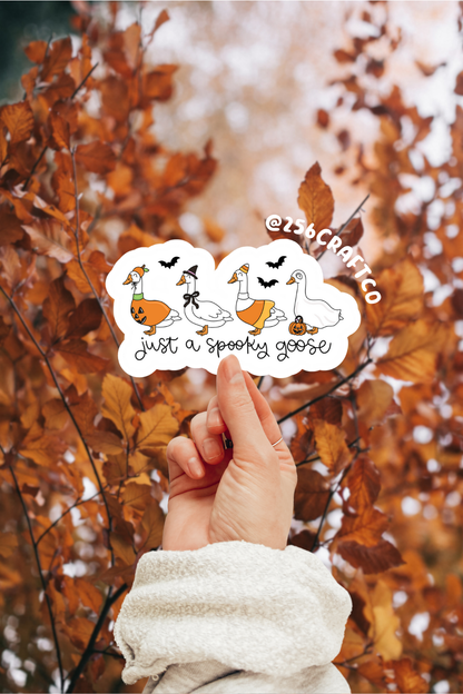 Just A Spooky Goose Sticker