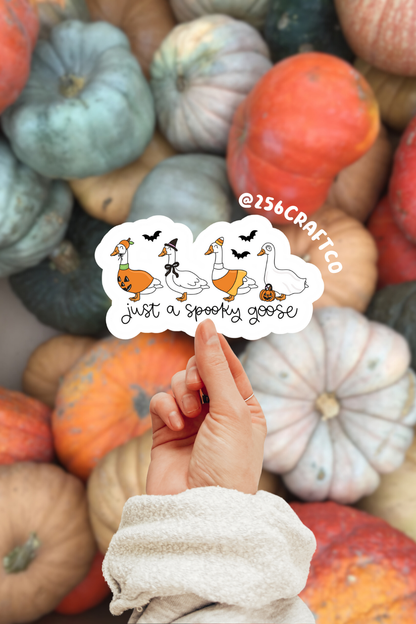 Just A Spooky Goose Sticker