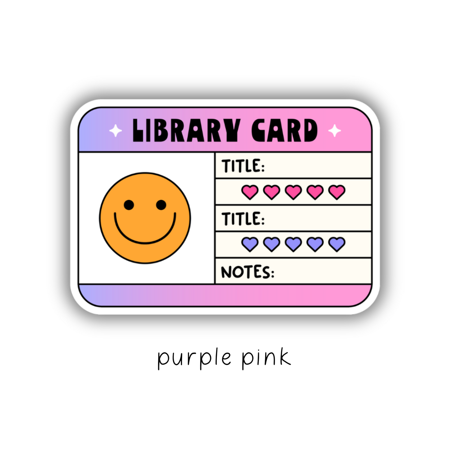 Library Card Sticker