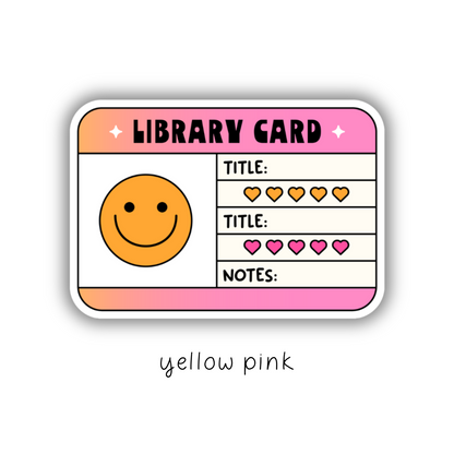 Library Card Sticker