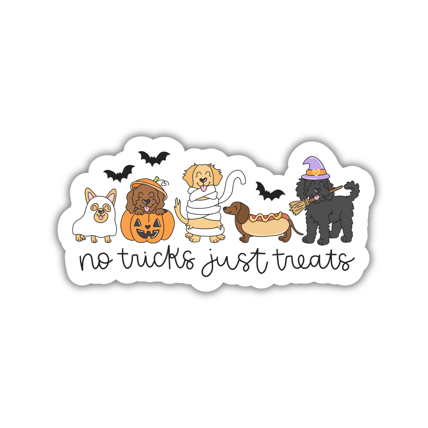 No Tricks Just Treats Sticker