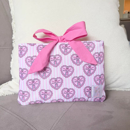 Pink Bookworm Book Sleeve