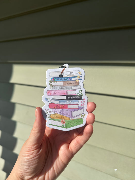 Swiftie Book Stack Car Air Freshener