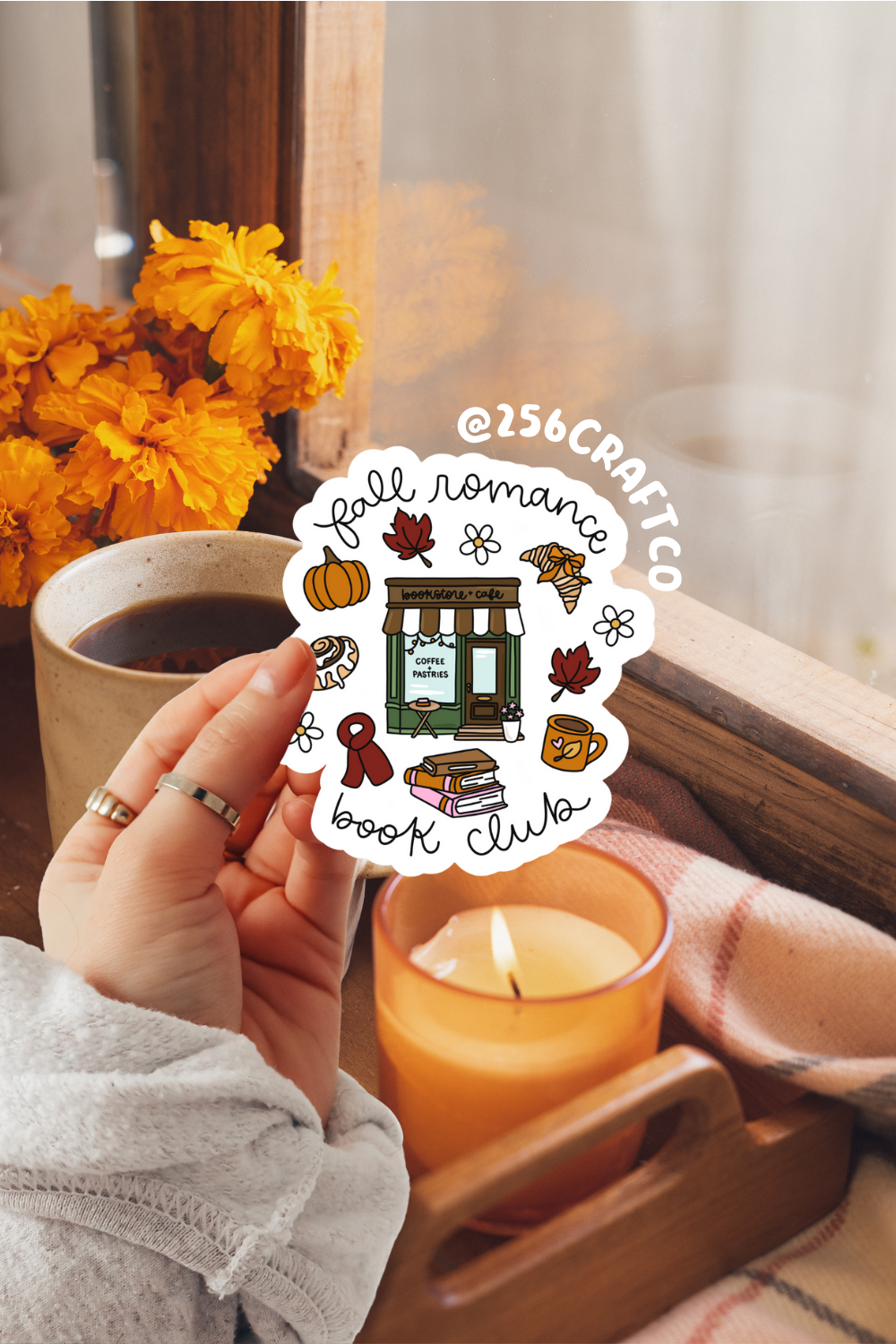 Fall Romance Book Club Sticker