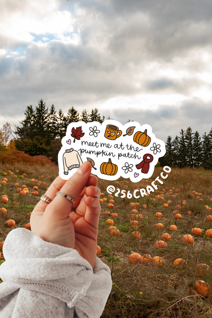 Meet Me At The Pumpkin Patch Sticker