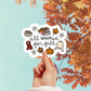 All Booked For Fall Sticker
