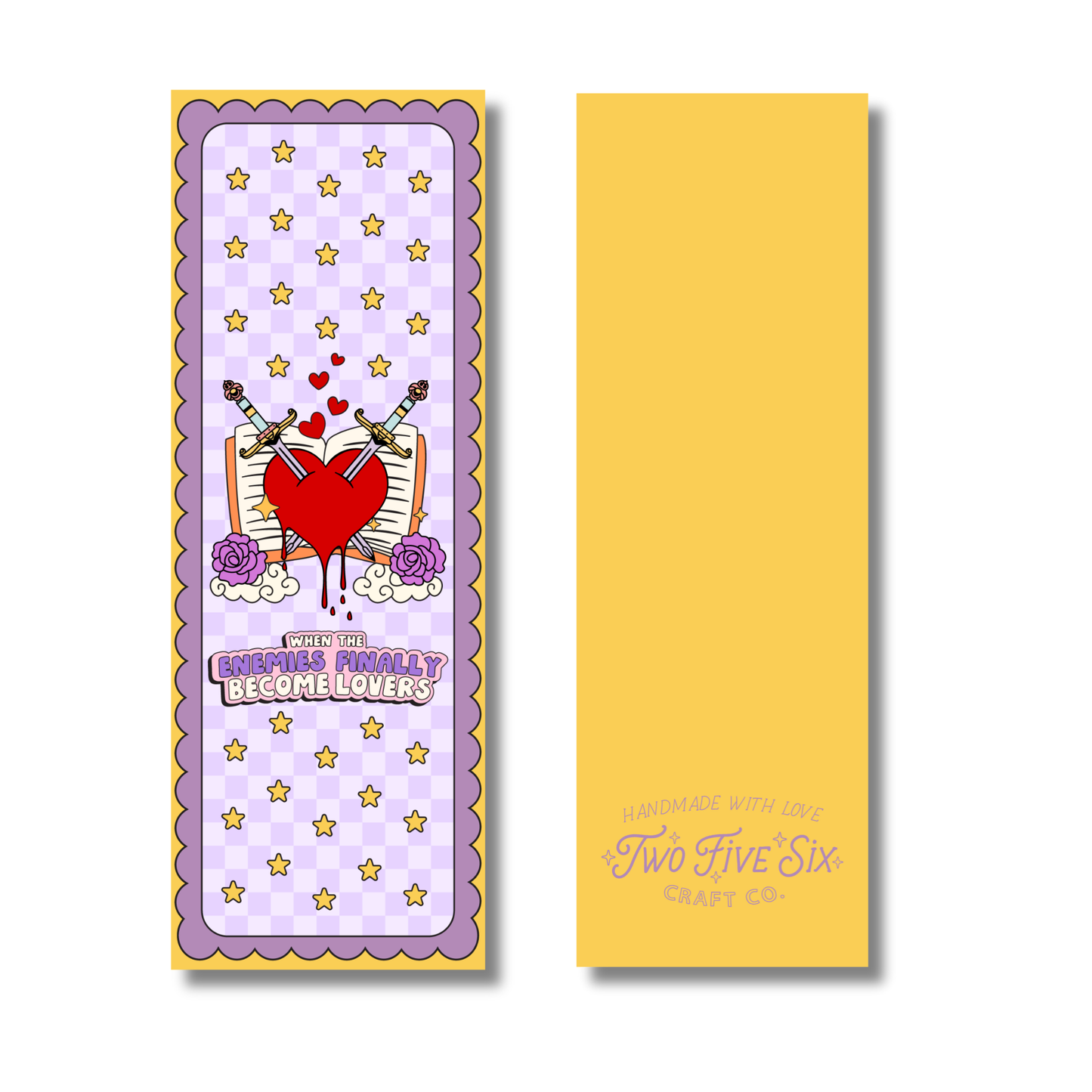 When The Enemies Finally Become Lovers Bookmark Linen