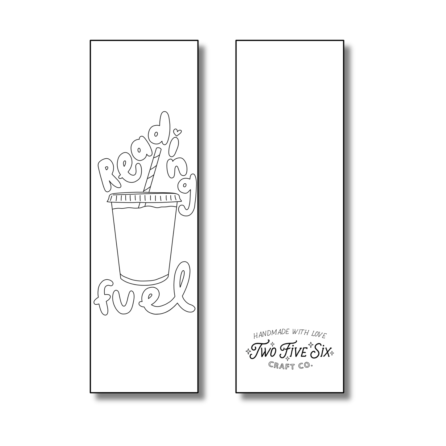 Reading Fuel Coloring Page Bookmark (Cardstock Unfinished)