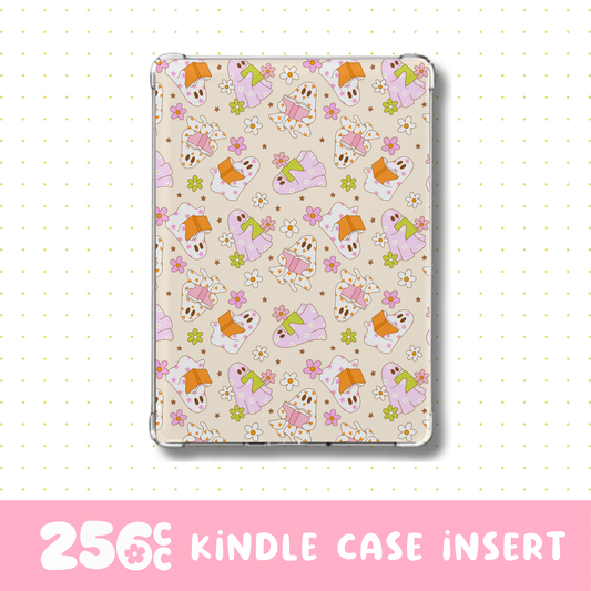 Cute Bookish Ghost E-Reader Case Insert