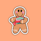 Bookish Gingerbread Sticker