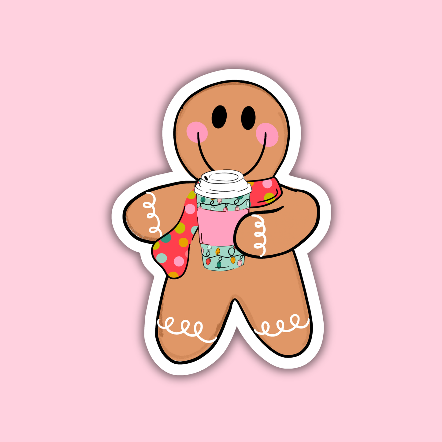 Coffee Gingerbread Sticker