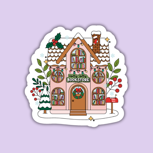 Holly Jolly Bookstore Sticker