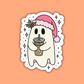 Christmas Iced Coffee Ghost Sticker