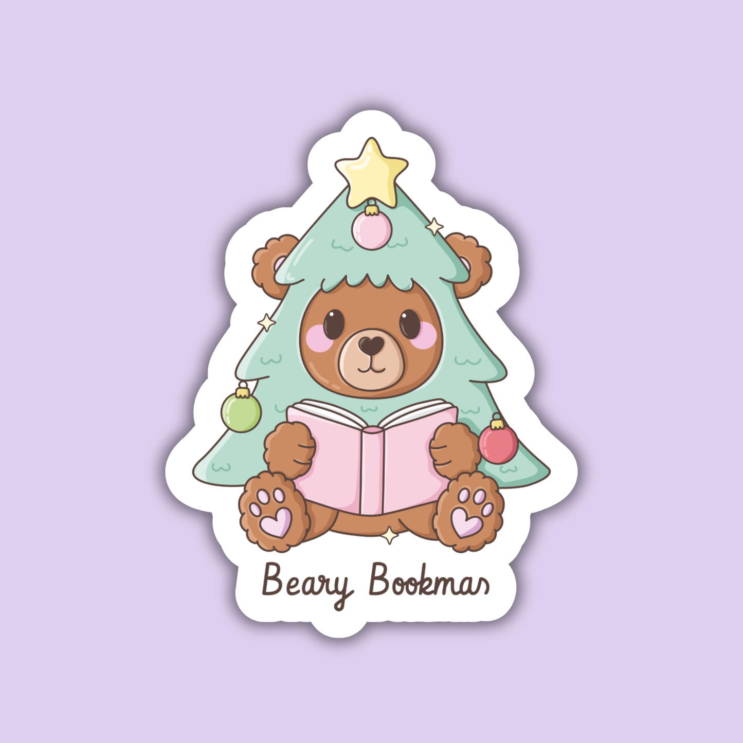 Beary Bookmas Sticker