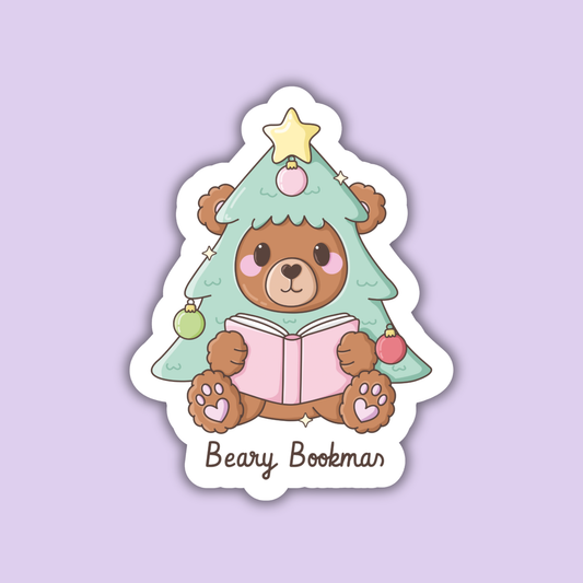 Beary Bookmas Sticker