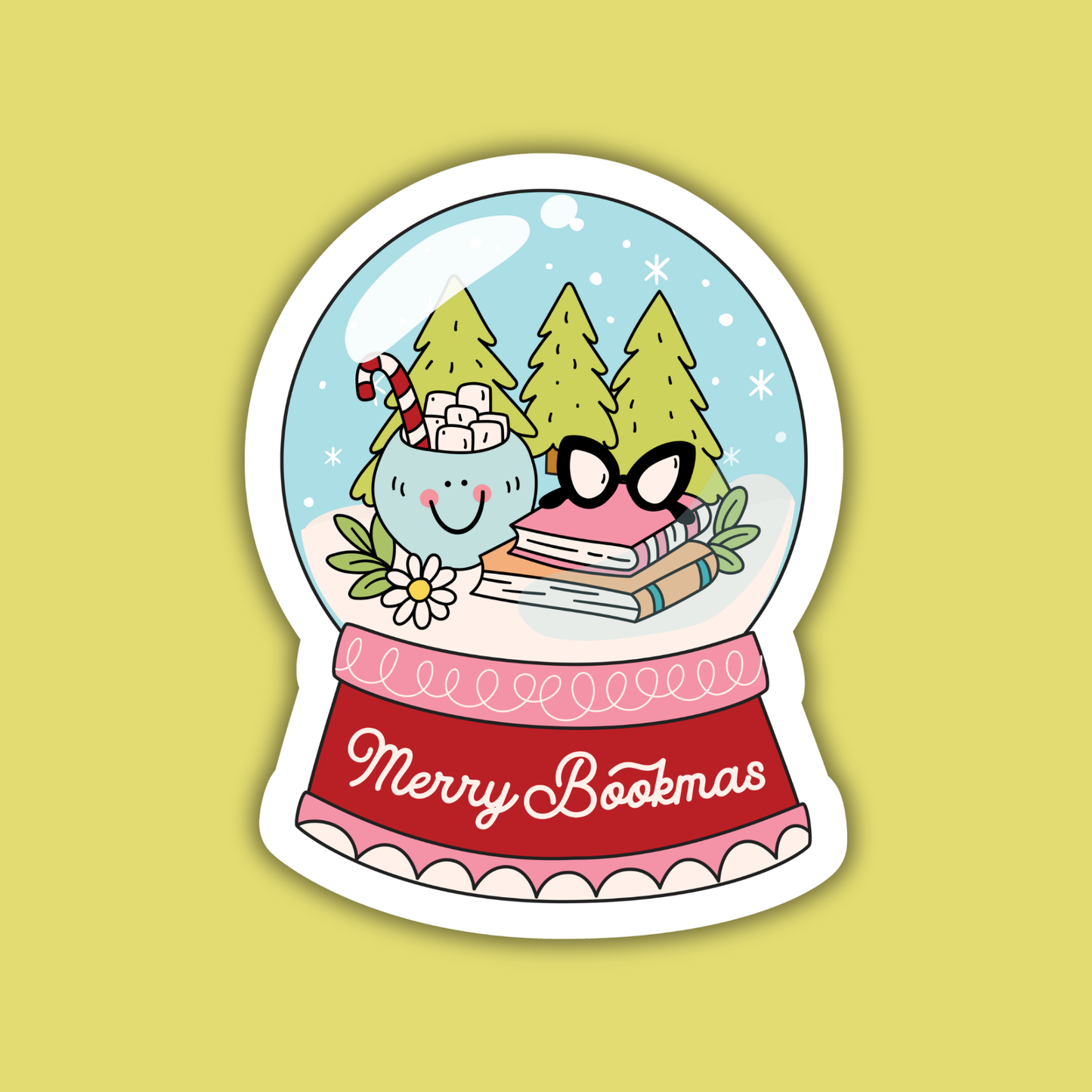 Merry Bookmas Sticker