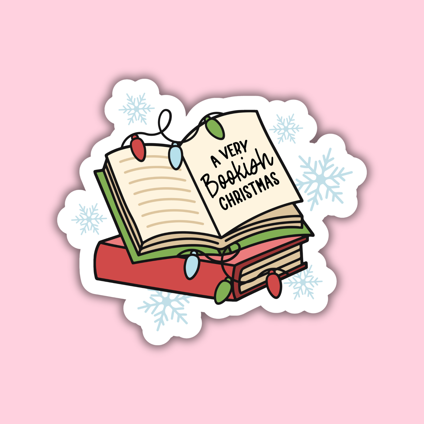 A Very Bookish Christmas Sticker
