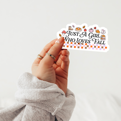 Just A Girl Who Loves Fall Sticker