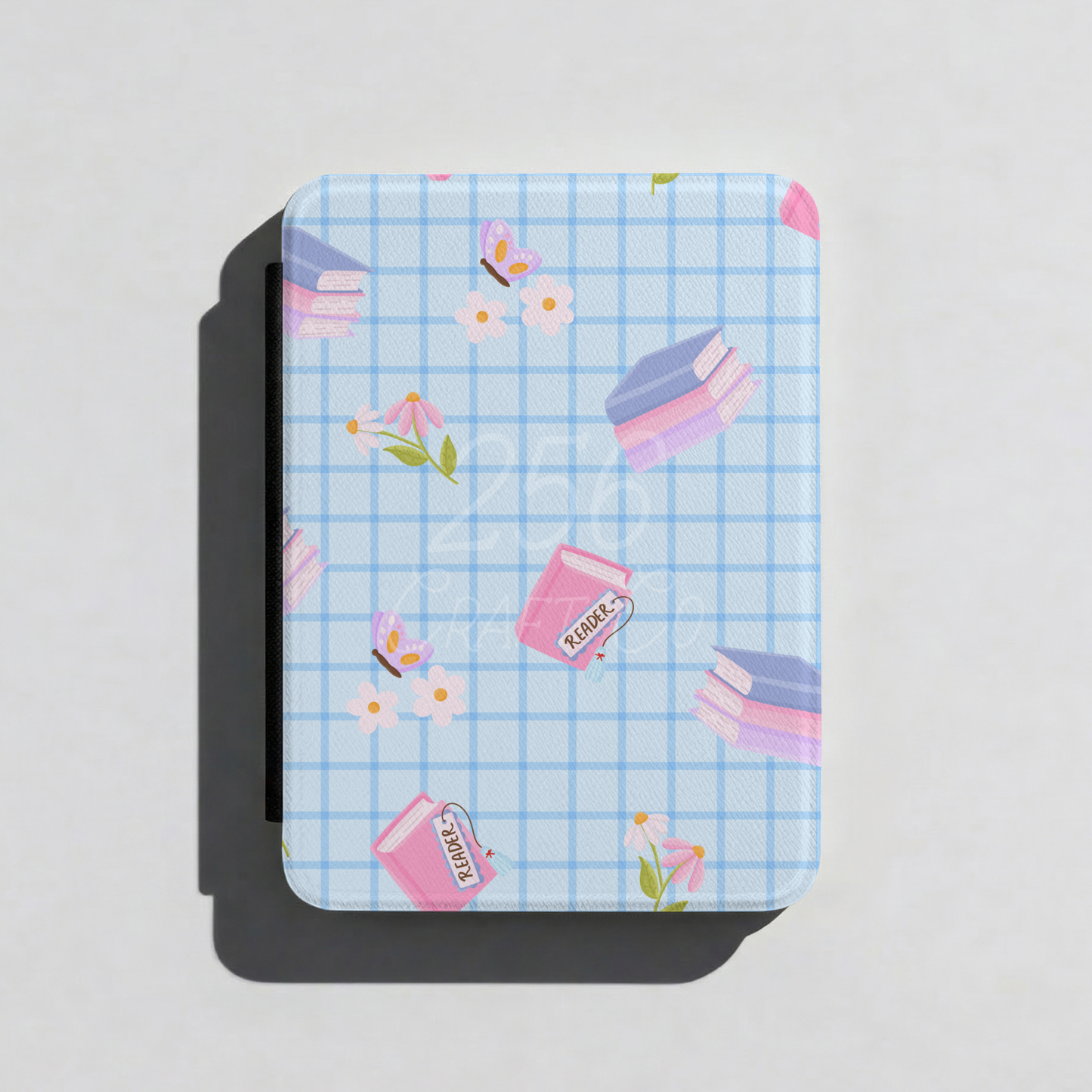 Pages & Petals Blue Kindle Case