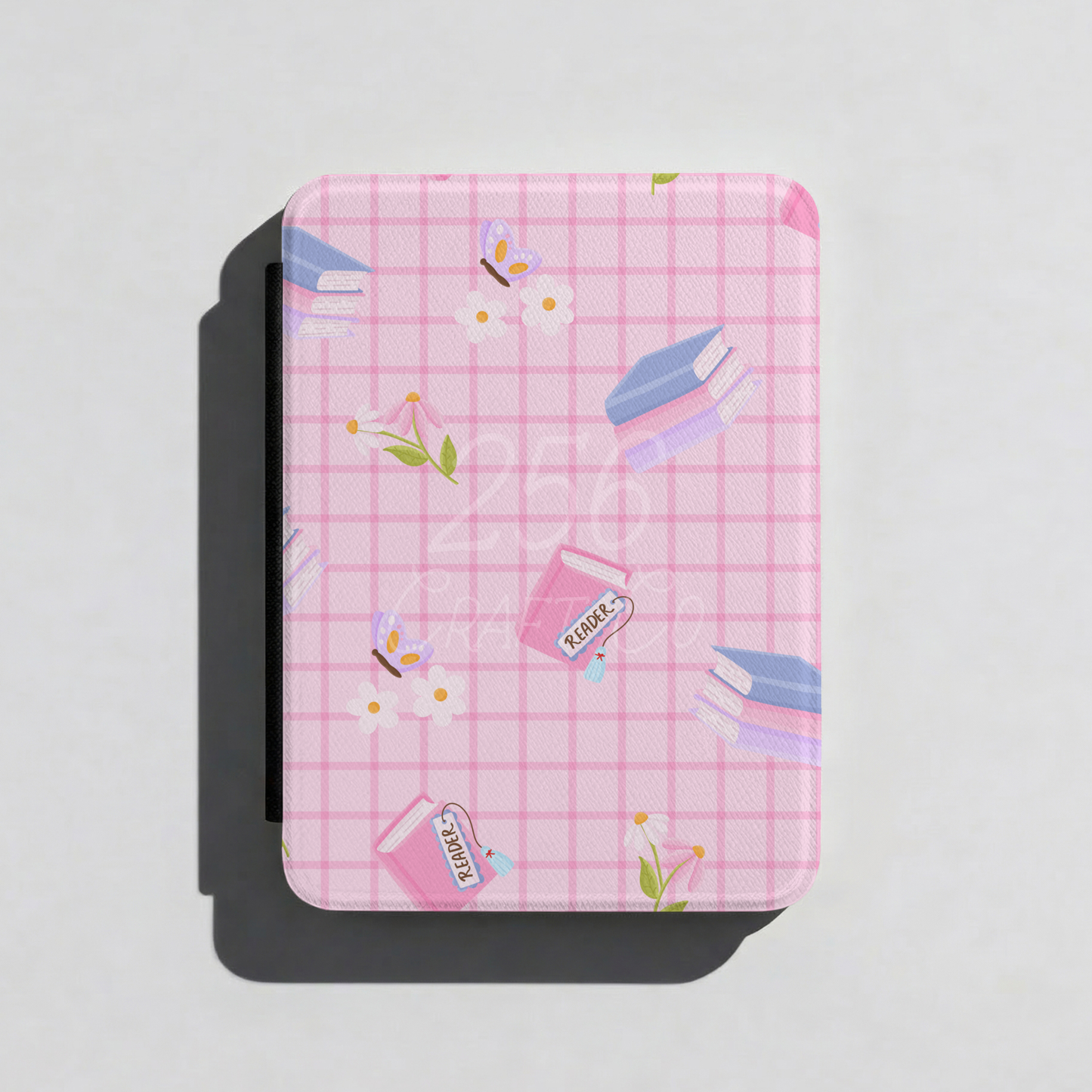 Pages & Petals Pink Kindle Case