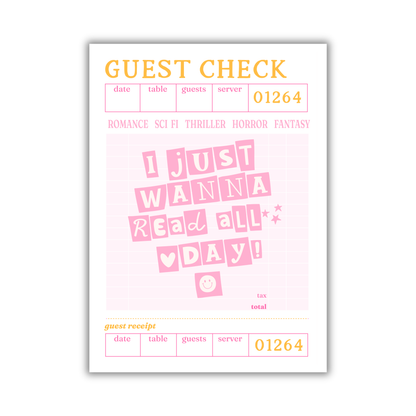 I Just Wanna Read All Day Pink Sticker