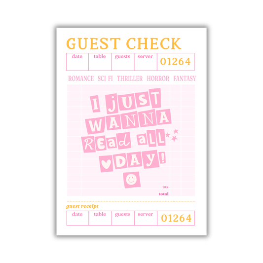 I Just Wanna Read All Day Pink Sticker
