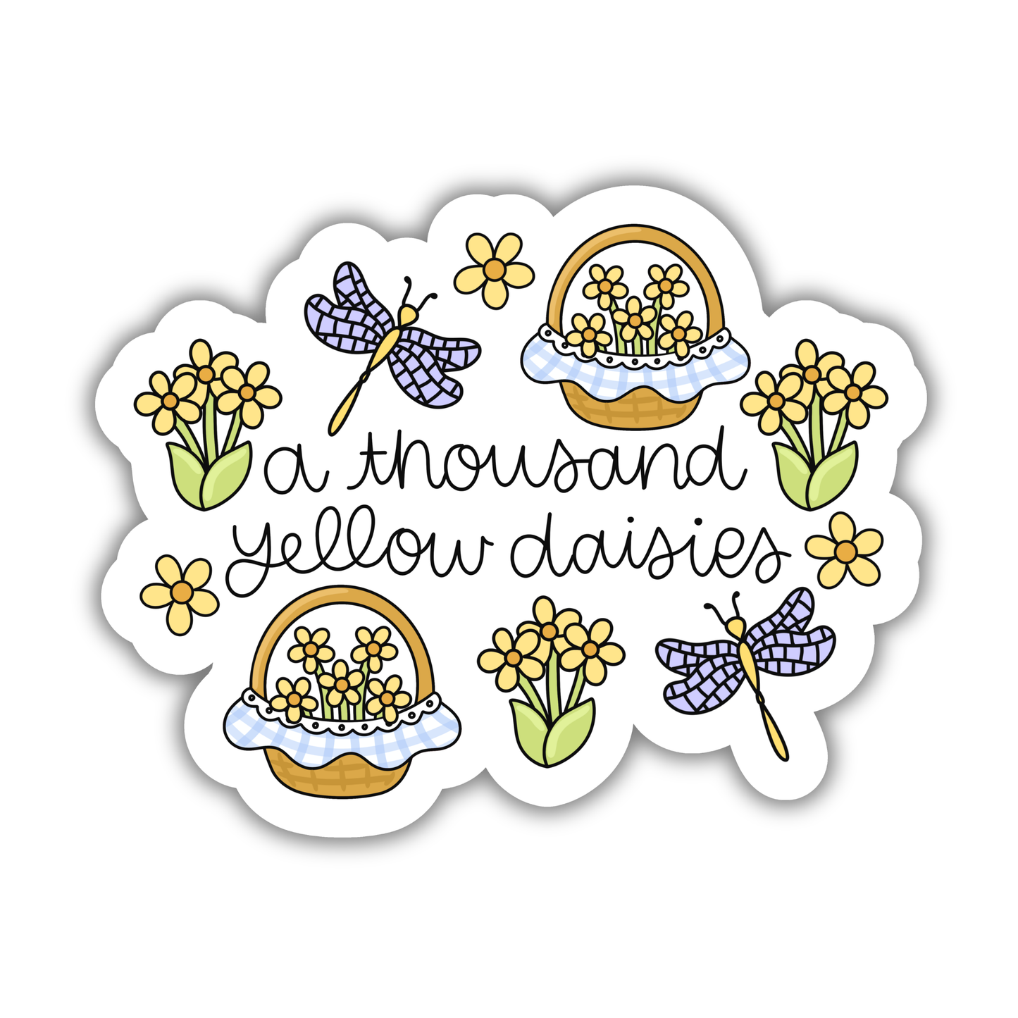 A Thousand Yellow Daisies Sticker