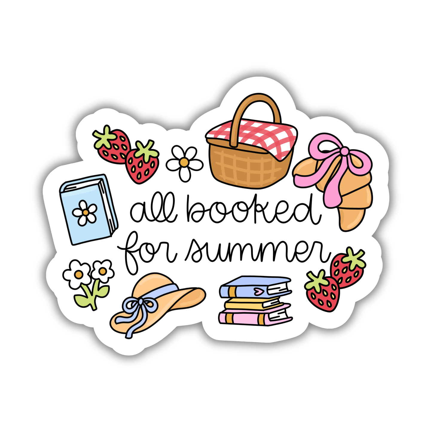 All Booked For Summer Sticker