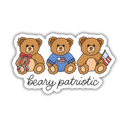Beary Patriotic Sticker