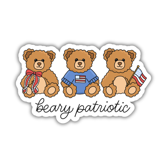 Beary Patriotic Sticker