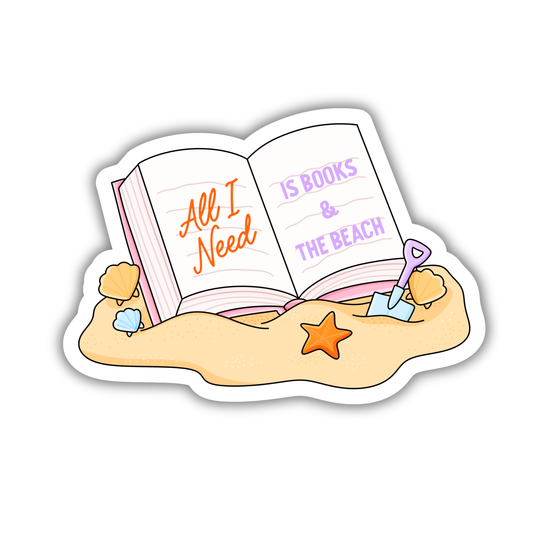 All I Need Is Books and The Beach Sticker