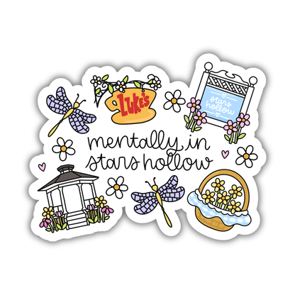 Spring in a Storybook Town Sticker