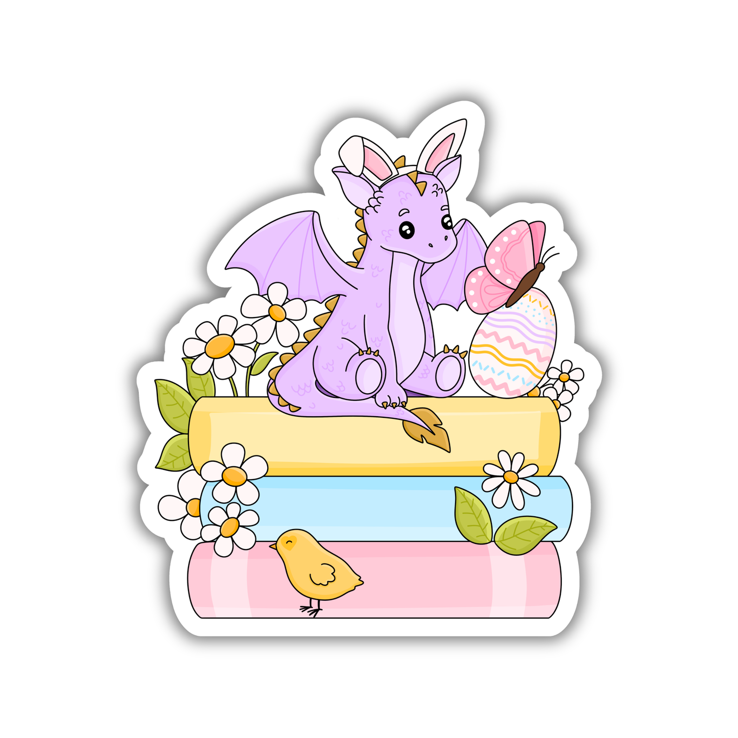 Bookish Spring Dragon Sticker