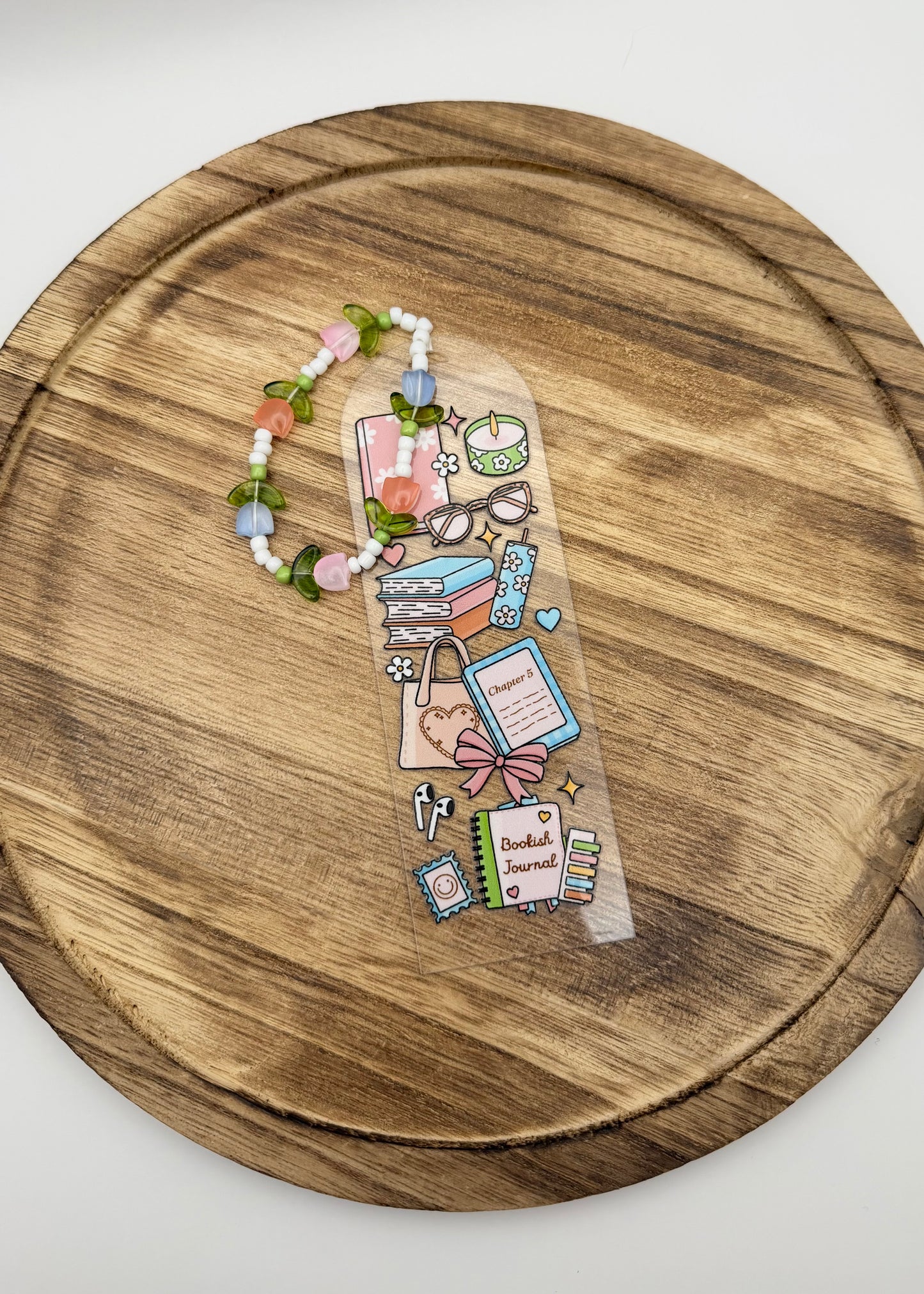 The Bookworm Edit Acrylic Beaded Bookmark