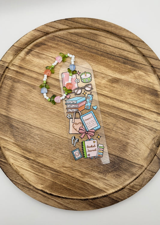 The Bookworm Edit Acrylic Beaded Bookmark