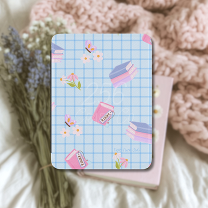 Pages & Petals Blue Kindle Case