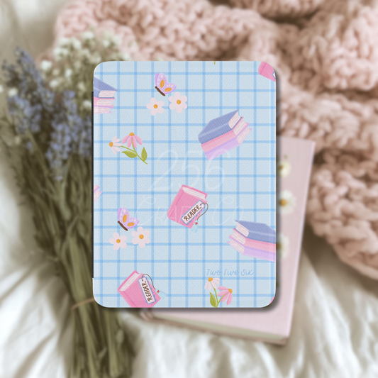 Pages & Petals Blue Kindle Case