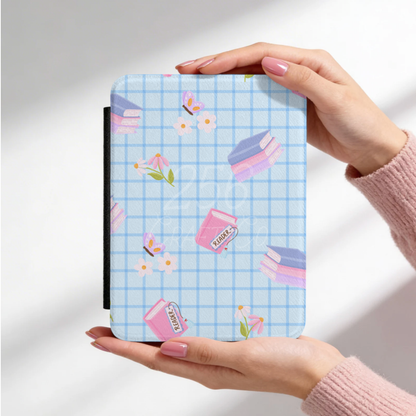 Pages & Petals Blue Kindle Case